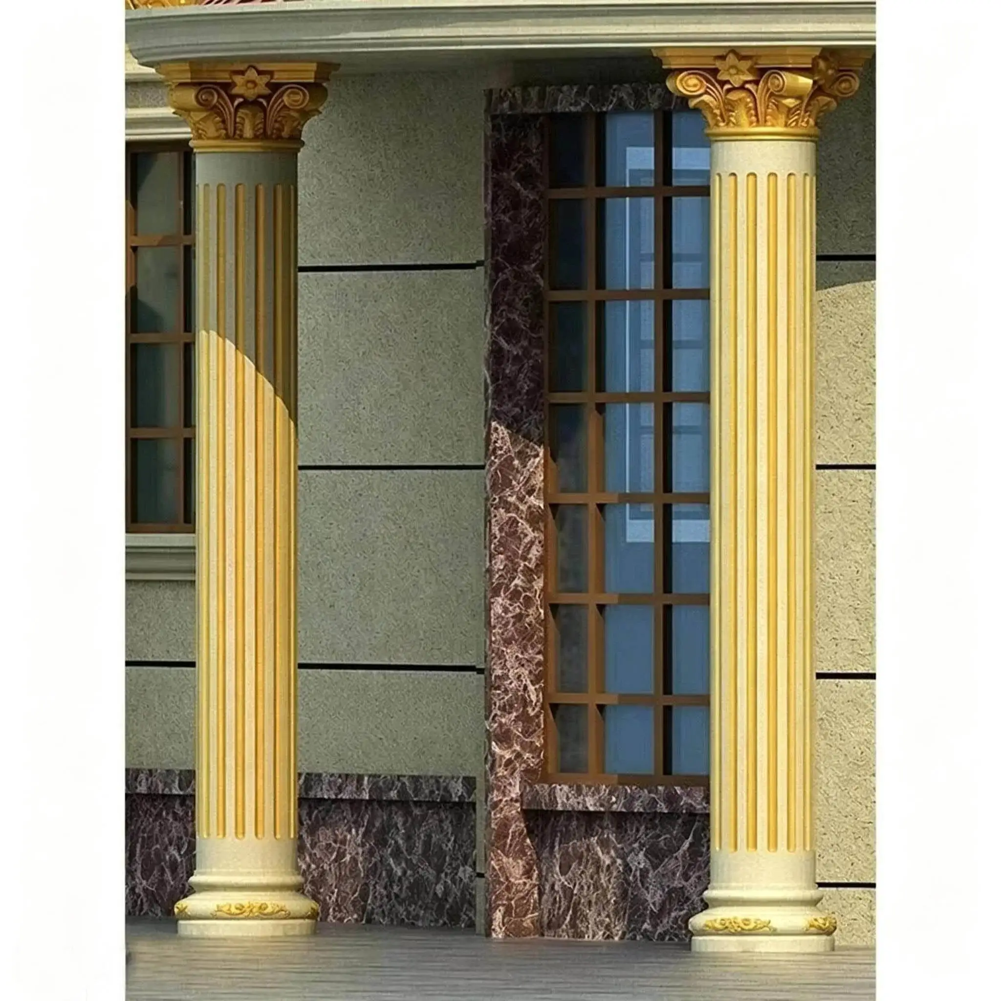 for Plastic Mold Luxury Hotel Lobby Thickened Roman Cement Column Cylinder Model European Decorative Building Mold for Gate G