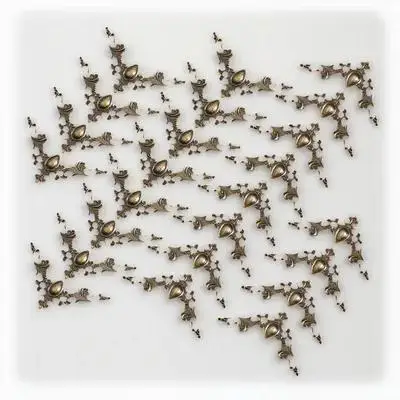 

24Pcs Decorative Vintage Book Corner Protectors Metal Box Edge Guards Style Scrapbook Jewelry Gift Box