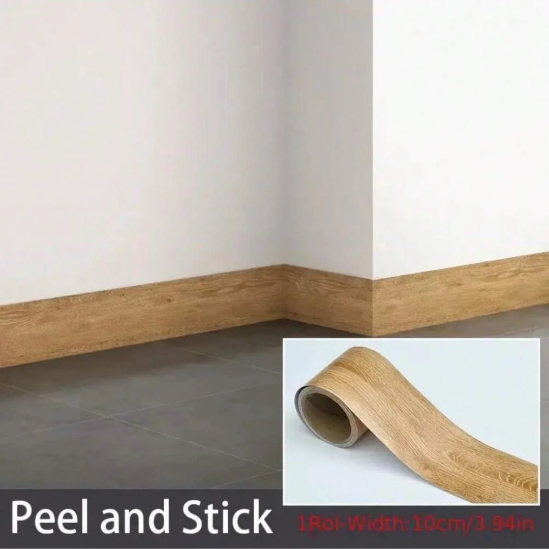 1 قطعة 5 متر x 10 سنتيمتر واقعية الخشب الحبوب إصلاح لاصق شريط لاصق الطابق الأثاث تجديد التفاف خط ملصق ديكور المنزل