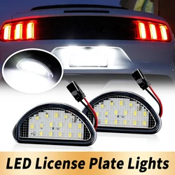 2PCS Rear LED License Plate Lights Canbus ​For Toyota Aygo 2005 2006–2014 High Bright White Number Plate Lamps Car Accessories