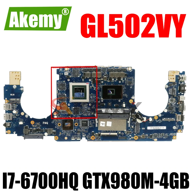 

Высокопроизводительная материнская плата для ASUS GL502VY, материнская плата для ноутбука GL502VY GL502, процессор i3 i5 i7 GTX980M, 100% тестирование