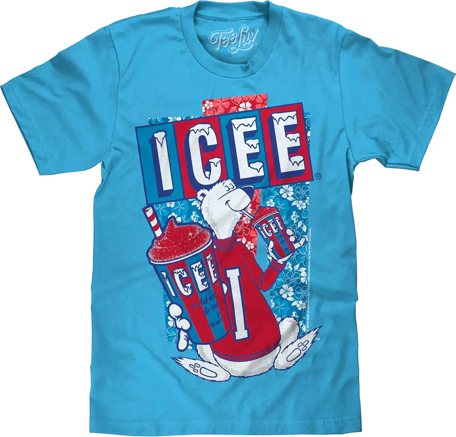 Tee Luv Men's Hawaiian ICEE Polar Bear T-Shirt