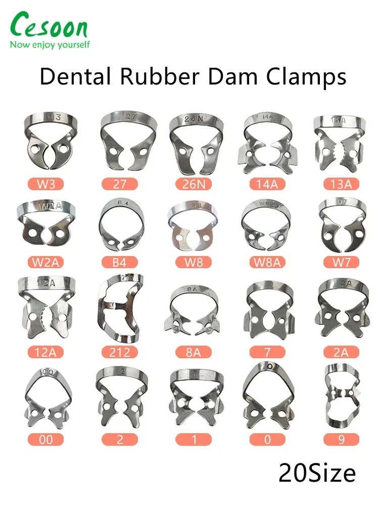 Dental-Gummidamm-Klammern Endodontische Restaurative Barriere-Clips Edelstahlrahmenhalter für Backenzähne – Materialien für die Oral-Dentistry – Detail 1