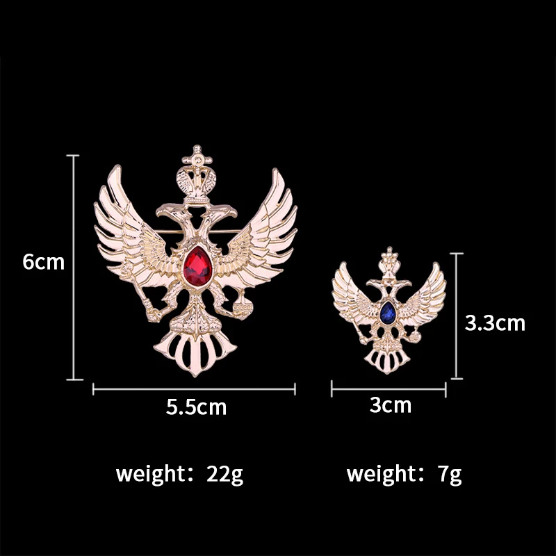 جديد خمر كريستال النسر و تاج بروش مجموعة الرجال دعوى معطف شارة الصدار طوق دبوس بروش فاخر مجوهرات الملابس والاكسسوارات #6