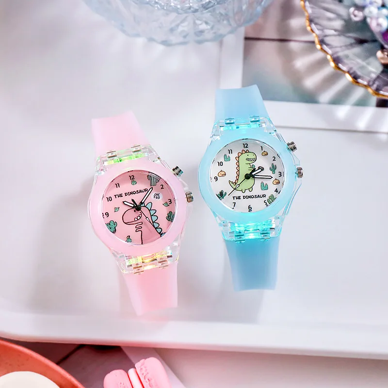 Orologi per ragazze leggeri alla moda Sorgente per bambini Orologio per bambini in silicone luminoso Orologio da donna Studente di scuola Relogio Feminino reloj nina