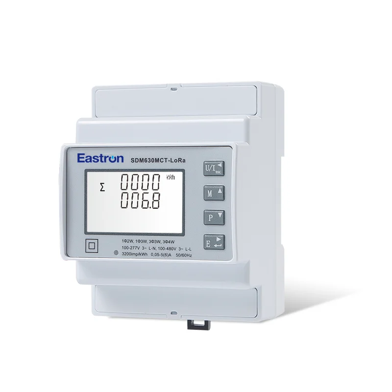 Imagem -04 - Medidor de Energia Trifásico do Trilho do Ruído Sdm630mct-lora Eu868 1a 5a ct Conectado Lorawan Wireles Mutli-function Mid