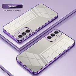 Luxury Transparent Plating Case For Samsung Galaxy S26 Ultra S25 FE S24 Plus S23 FE A55 A34 A35 A54 A53 A15 A05S Soft Back Cover