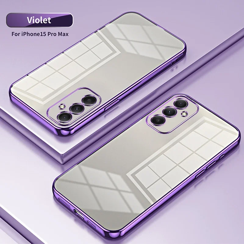 Luksusowe przezroczyste etui z powłoką ochronną na Samsung Galaxy S26 Ultra S25 FE S24 Plus S23 FE A55 A34 A35 A54 A53 A15 A05S Miękka tylna obudowa