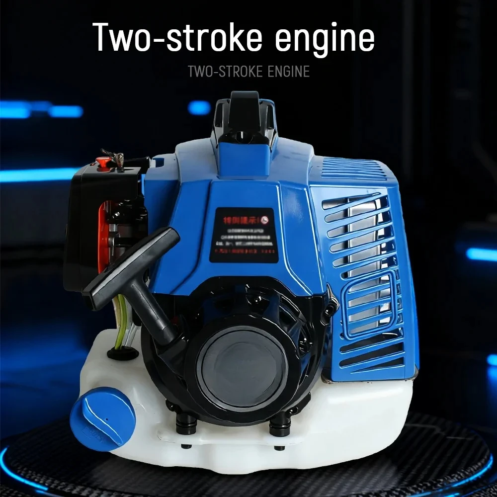 2-stroke Gas-powered Engine 90CC 2500W Power Head Small Petrol Engine Earth Auger Power Head Engine for Lawn Mower Garden Tools