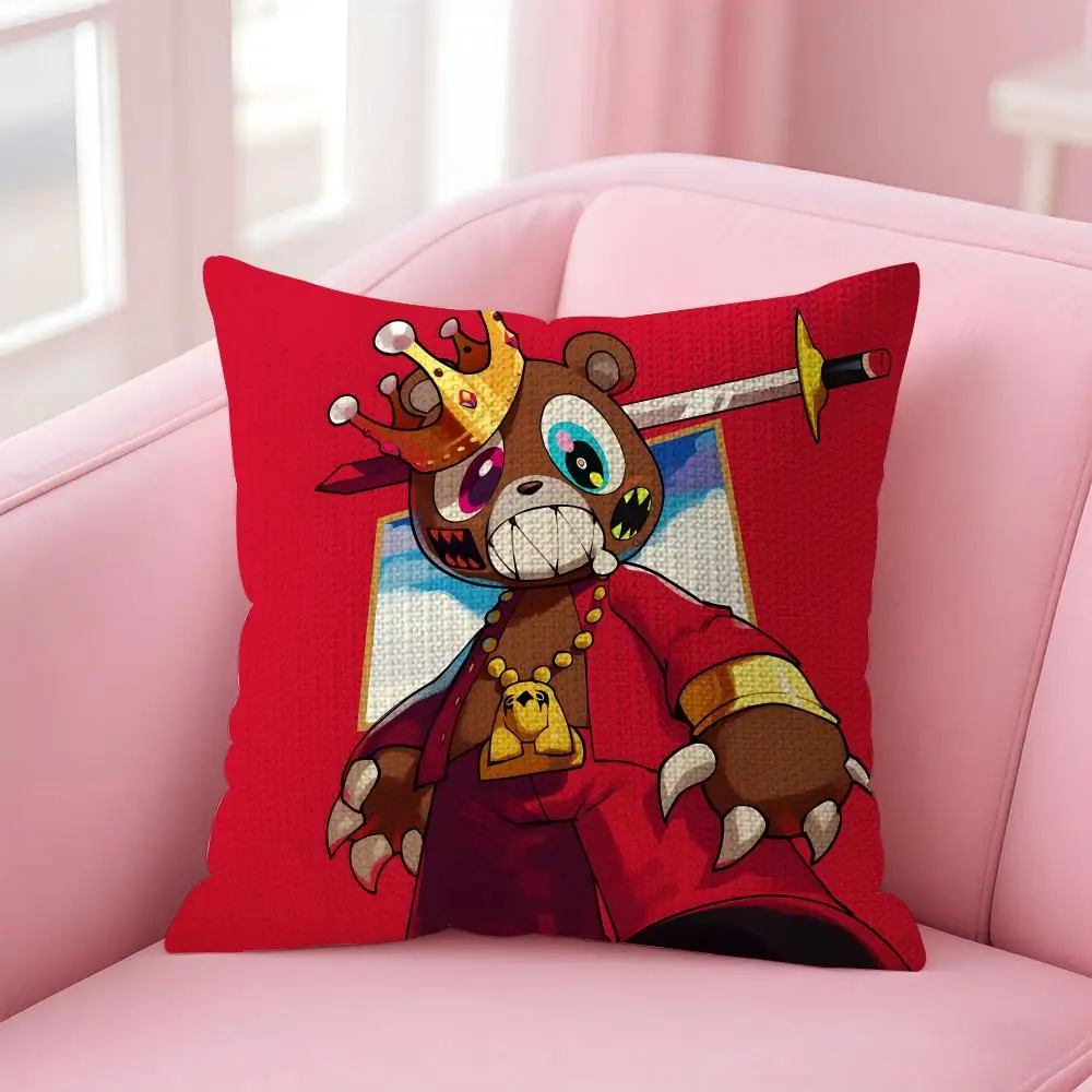 Rapper Singer K-Kanye West Cushion Cover Decorative Linen Throw Pillow Case Soft For Bed Sofa Car Home Decor