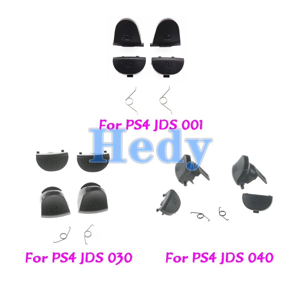 5sets For PS4 L1 R1 L2 R2 JDS-001 011 Trigger Buttons Button JDS JDM 030 040 Repair Parts For PS4 Controller With Spring