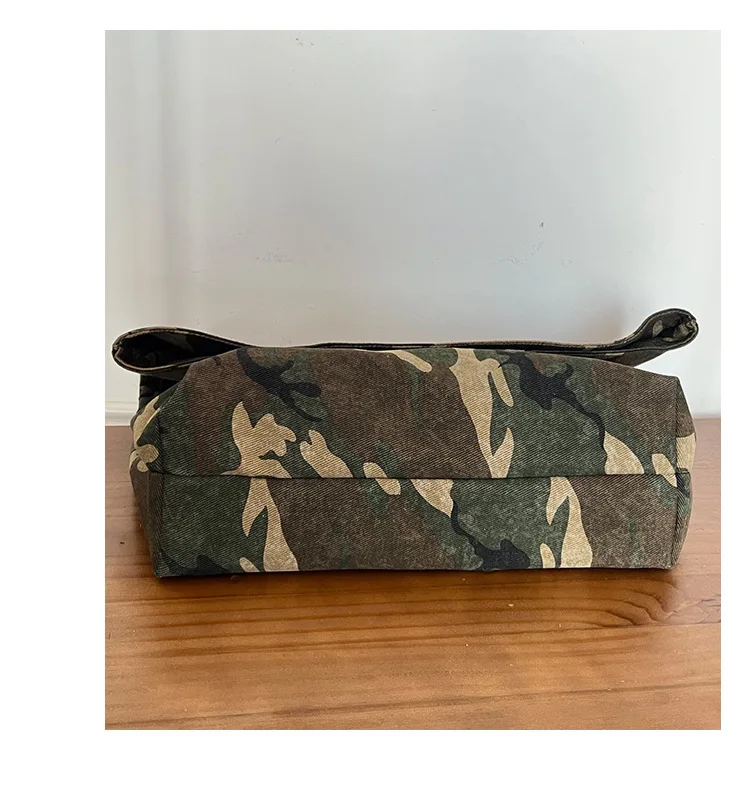 Modische Camouflage-Umhängetasche für Damen, Canvas-Handtaschen für Damen, faltbare große Tragetaschen, Damen-Handtasche, große Kapazität, Umhängetaschen, Bolsa – Detail 4