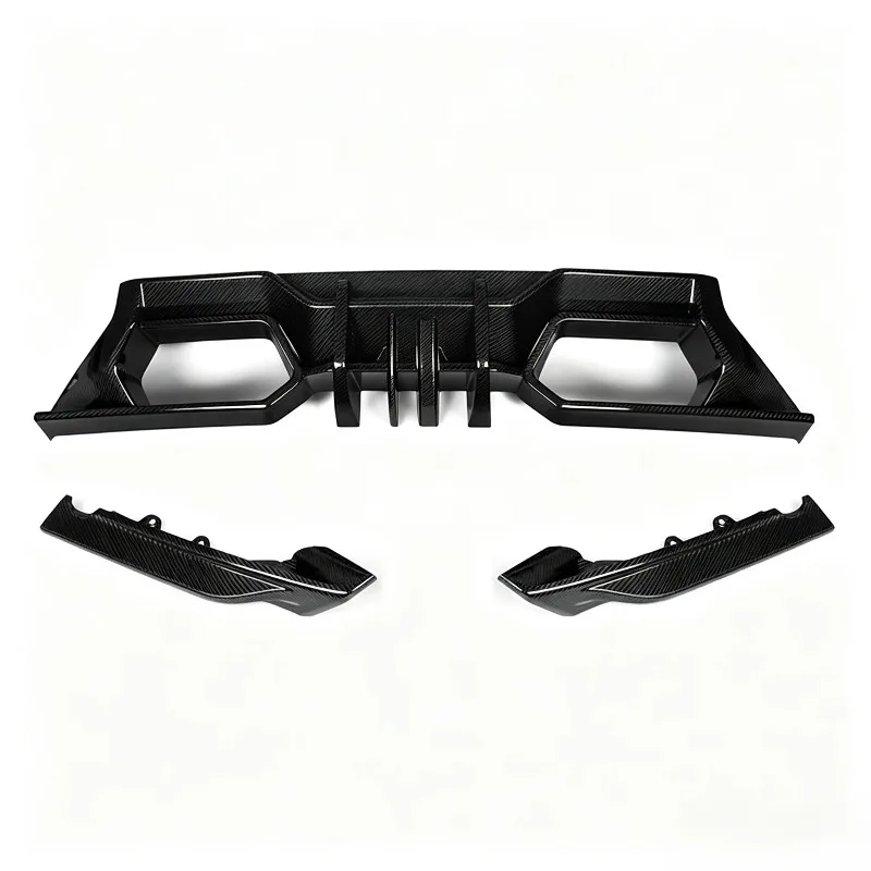 New High Quality Carbon Fiber Rear Diffuser with Exhaust for M2 G87 2023+ Bumper Lip Splitter Spoiler Car Bodykit 4