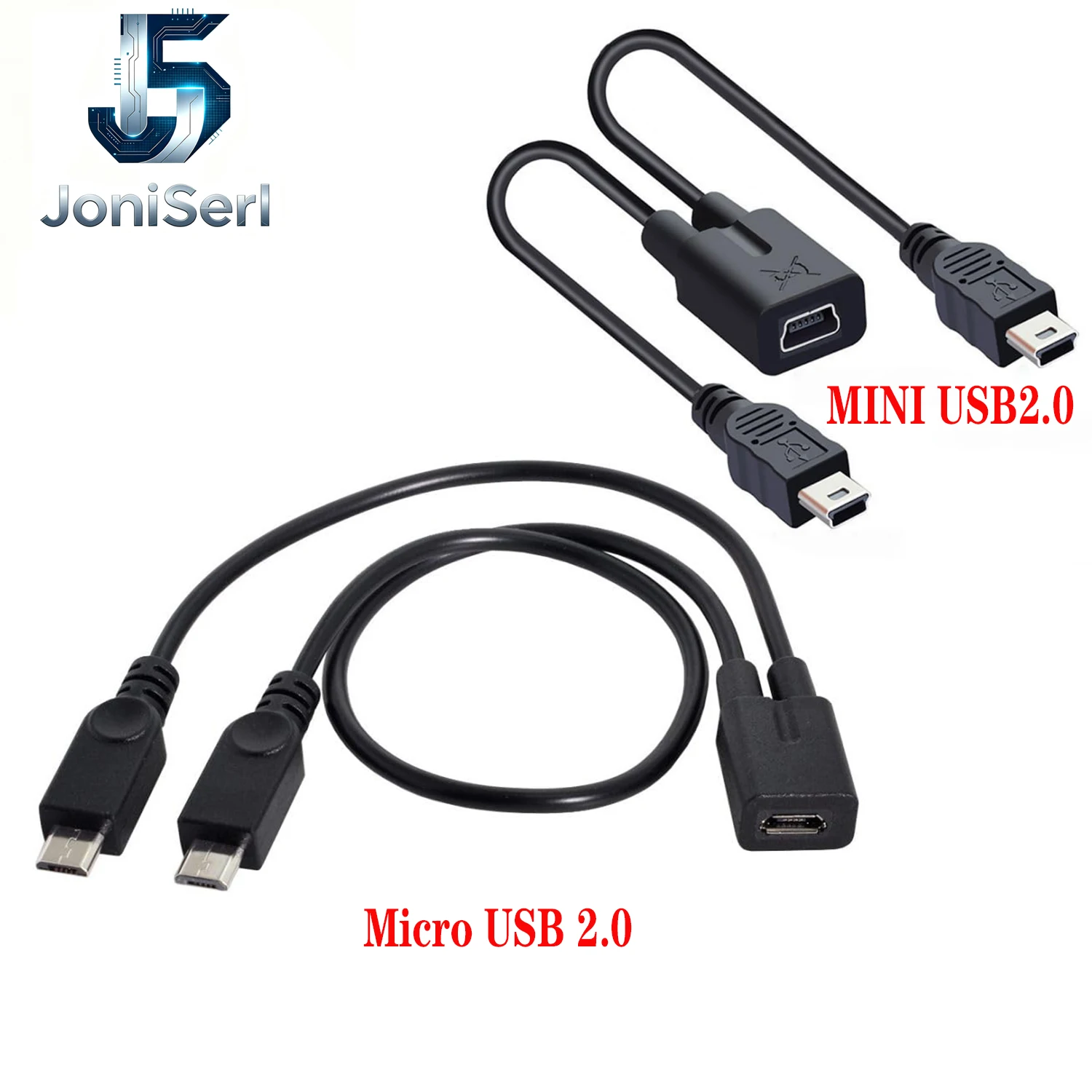 Micro/MINI USB 1 to 2 Y Splitter Cable,Micro USB 1 to 2 Charging Extension Cable Supports Charging Two Devices at the Same Time