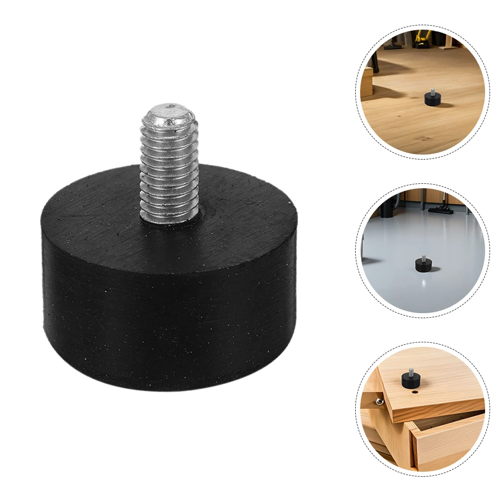 12pcs Anti-slip noise-reducing Soft Rubber Foot Pads M6 Adjustable Furniture Levelers Screw In Threaded Furniture Legs For Chair