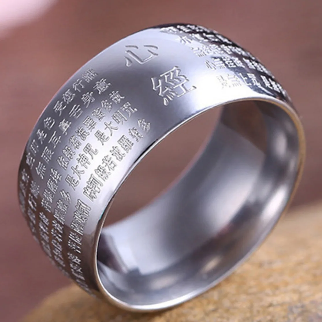 

Amulet Ring Buddhist Men Buddha Luxe Gift Wedding Rings For Wicca Paramita Heart Sutra In Buddhist Finger Jewelry Moda Mujer