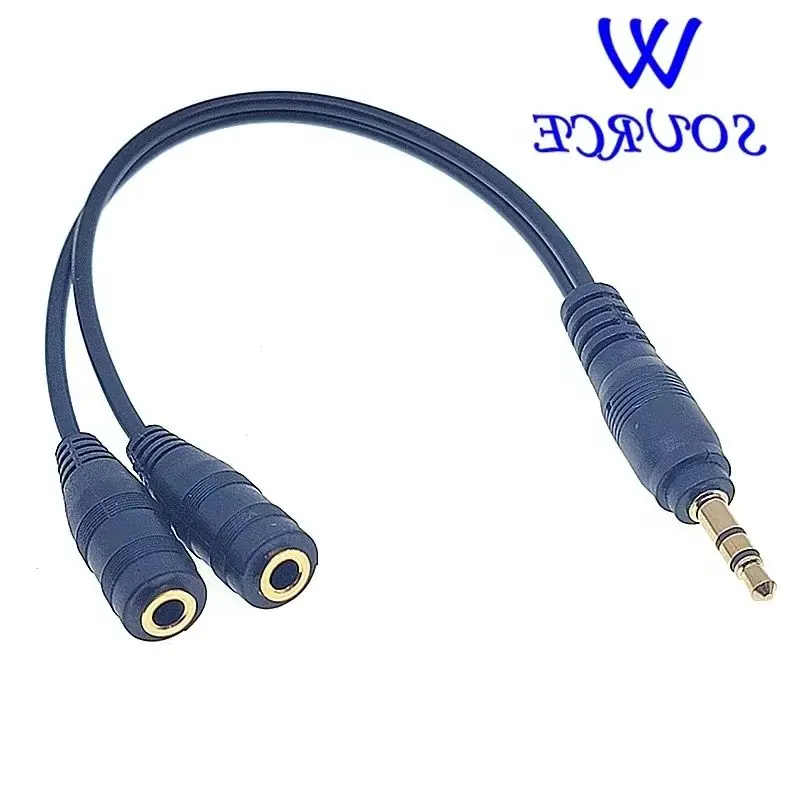 

Hi-Fi Sound 3.5 Headphone Splitter, 3.5mm Extension Cable Audio Stereo Y Splitter , 3.5mm Male to 2 Ports 3.5mm Female spliter