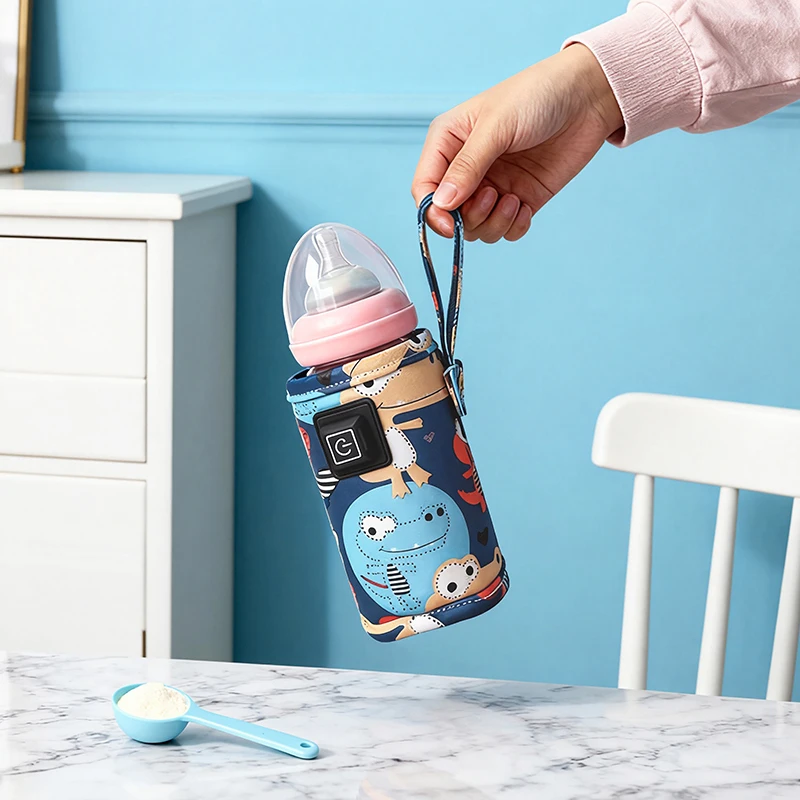 동물 패턴 아기 젖병 워머 우유 급식 히터 유아용품 귀여운 디자인 유아 급식 액세서리