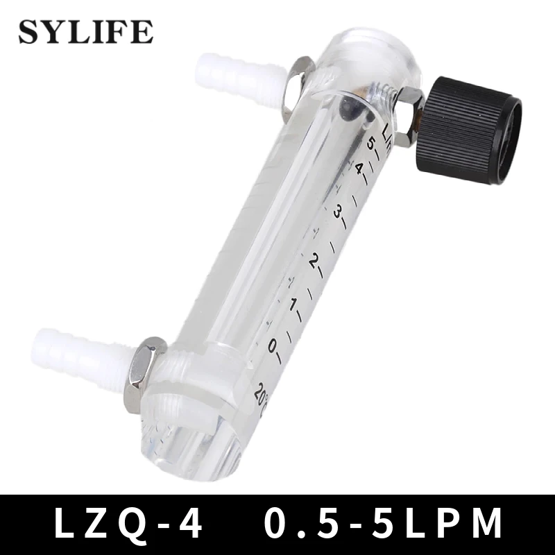 LZQ-4 Acrylic Semicircle Flow Meter 0.5-5LPM Gas Flowmeter for Oxygen Air Gas