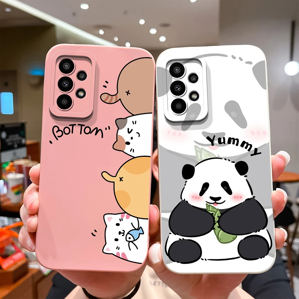 For Samsung Galaxy A23 5G Case Cute Design Soft Liquid Silicone Back Cover For Samsung A 23 Full Protection Phone Housing Fundas