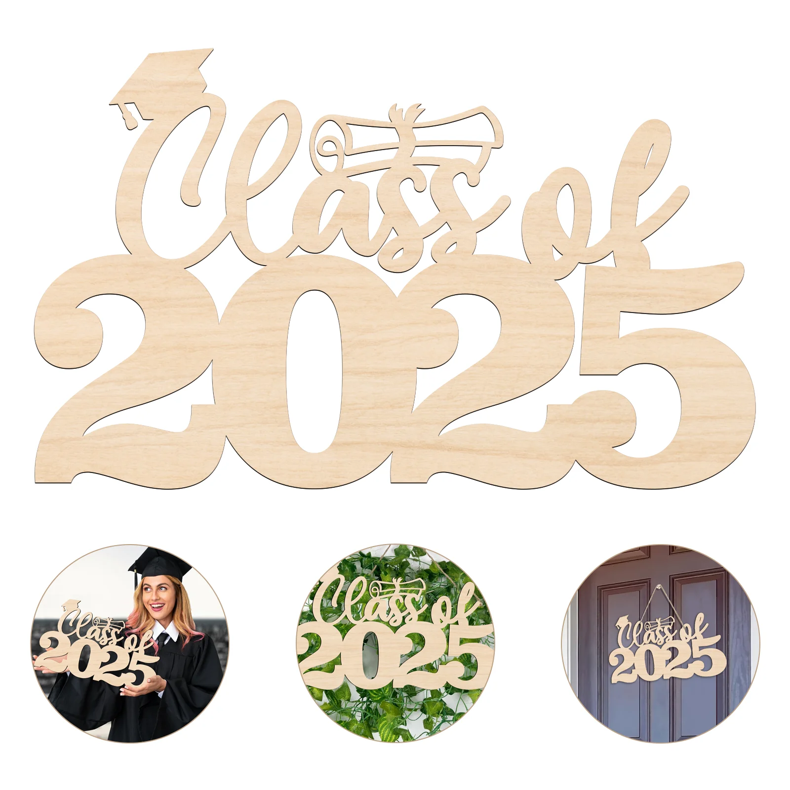 Class of 2025 Wooden Sign Graduation Party Decorations 2025 First Day of School Wood Cutout Sign