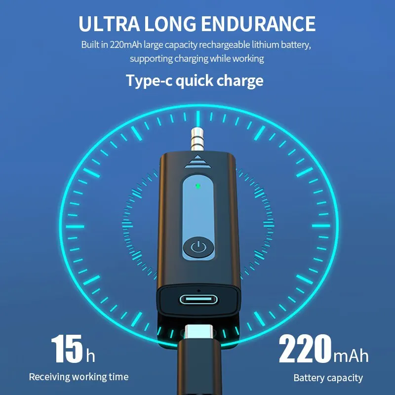 Microfone sem fio Lavalier Lapel, Condensador Omnidirecional, Microfone para alto-falante da câmera, Gravação Smartphone, Microfone para YouTube, 3,5mm