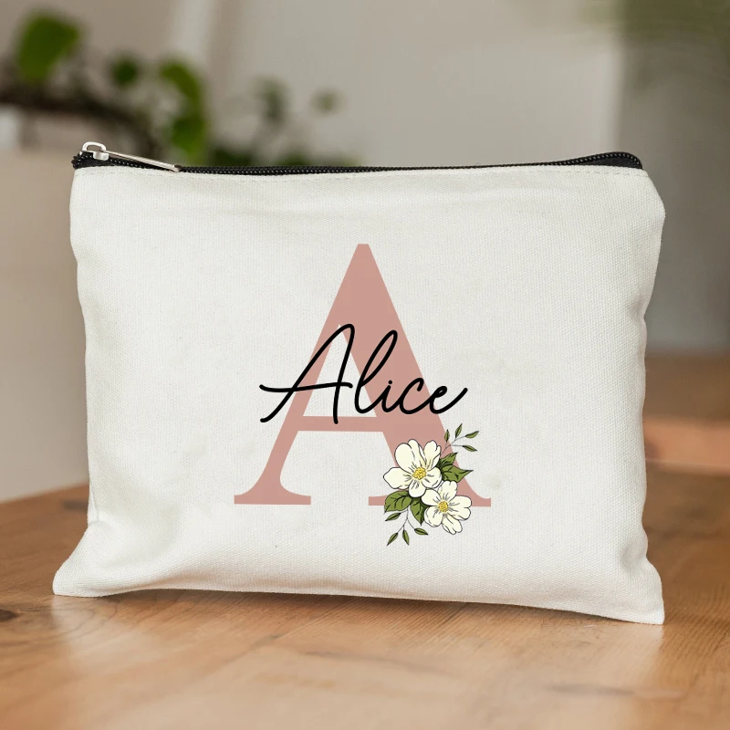 Borsa per il trucco con nome personalizzato Regalo per feste personalizzato per le sorelle BFF Custodia per cosmetici Regalo per insegnanti di