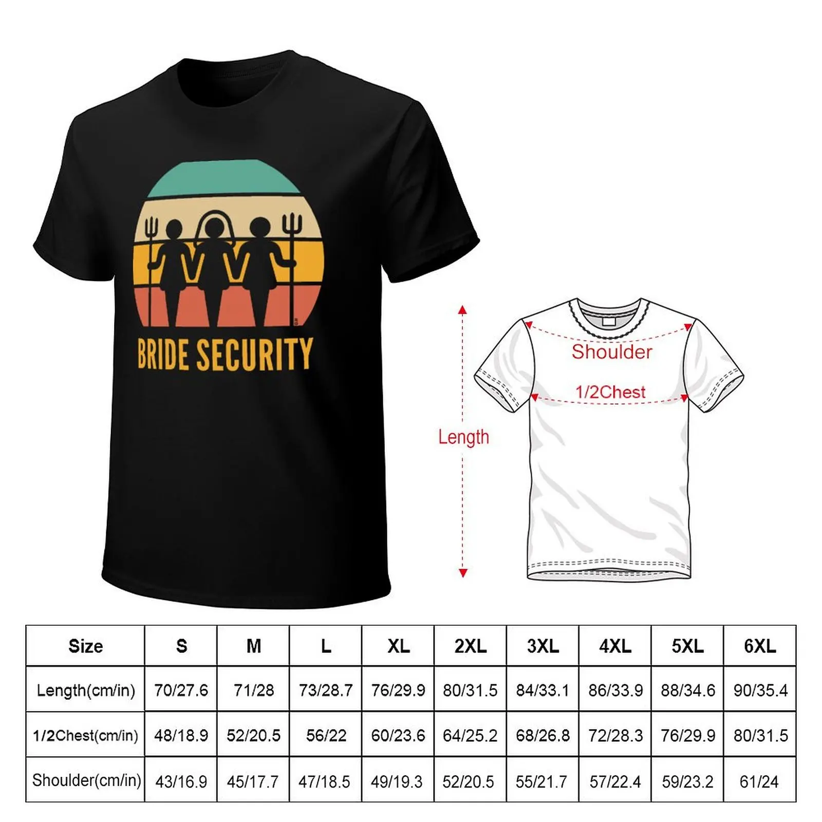 Bride Security (Hen Party / Sunset) T-Shirt t shirt man designer T-Shirt