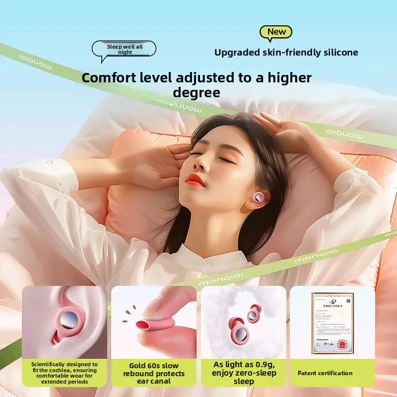 New Noise-Cancelling Sleep Earplugs, Super Sound-insulating And Painless To Wear For a Long Time, Anti-Noise Silicone Earplugs