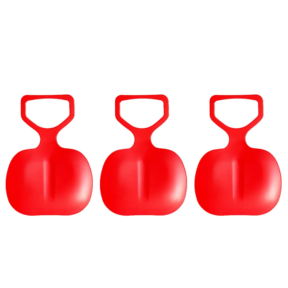 3 قطعة وسادة التزلج سميكة الثلوج الرمال العشب مجلس في الهواء الطلق الشتاء المنزلق دائم البلاستيك زلاجات عدم الانزلاق مقبض ل