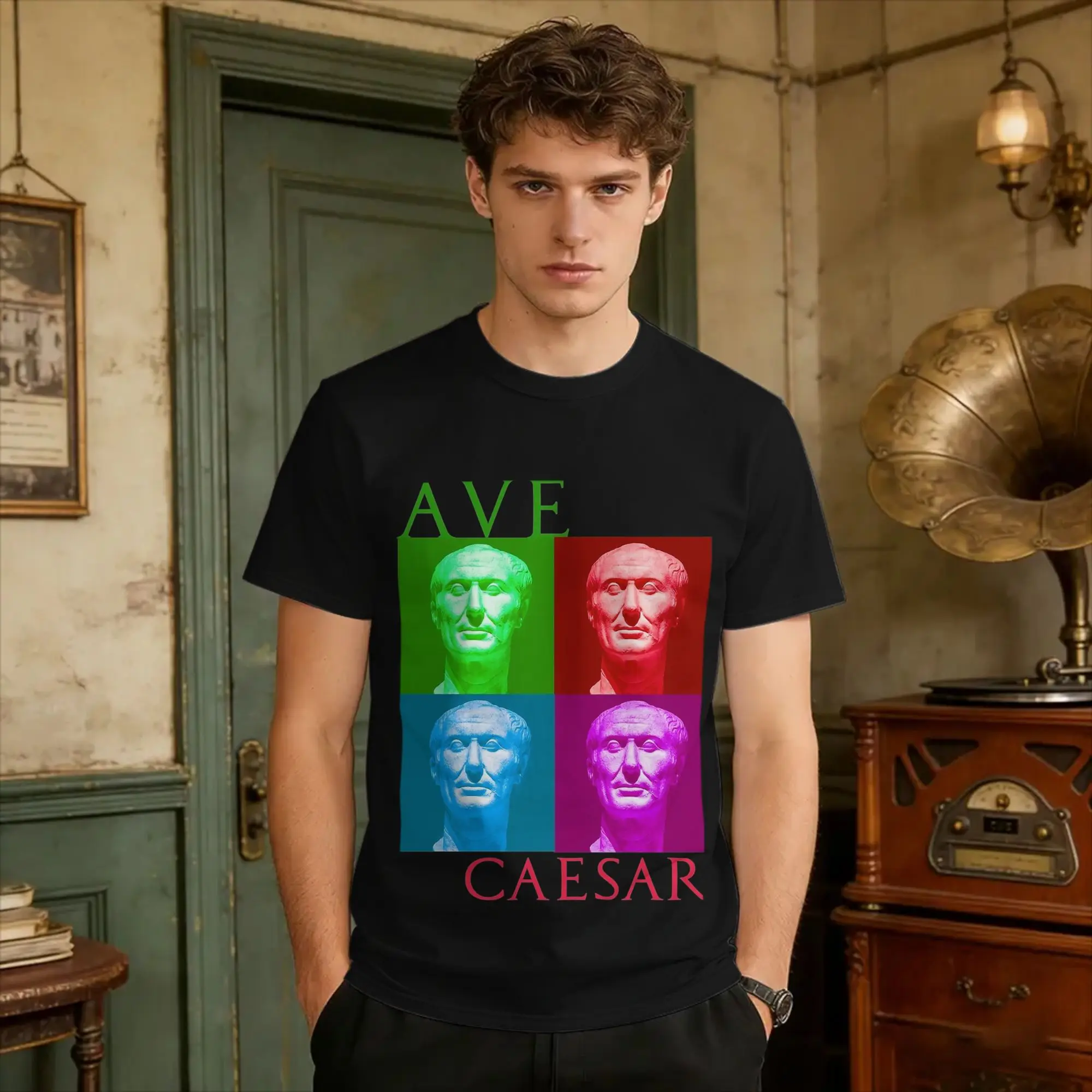 Ave Caesar T-Shirt Men's  Y2K Casual T-Shirts Summer O-Neck Fashion Tee Shirt Design Oversize Clothes