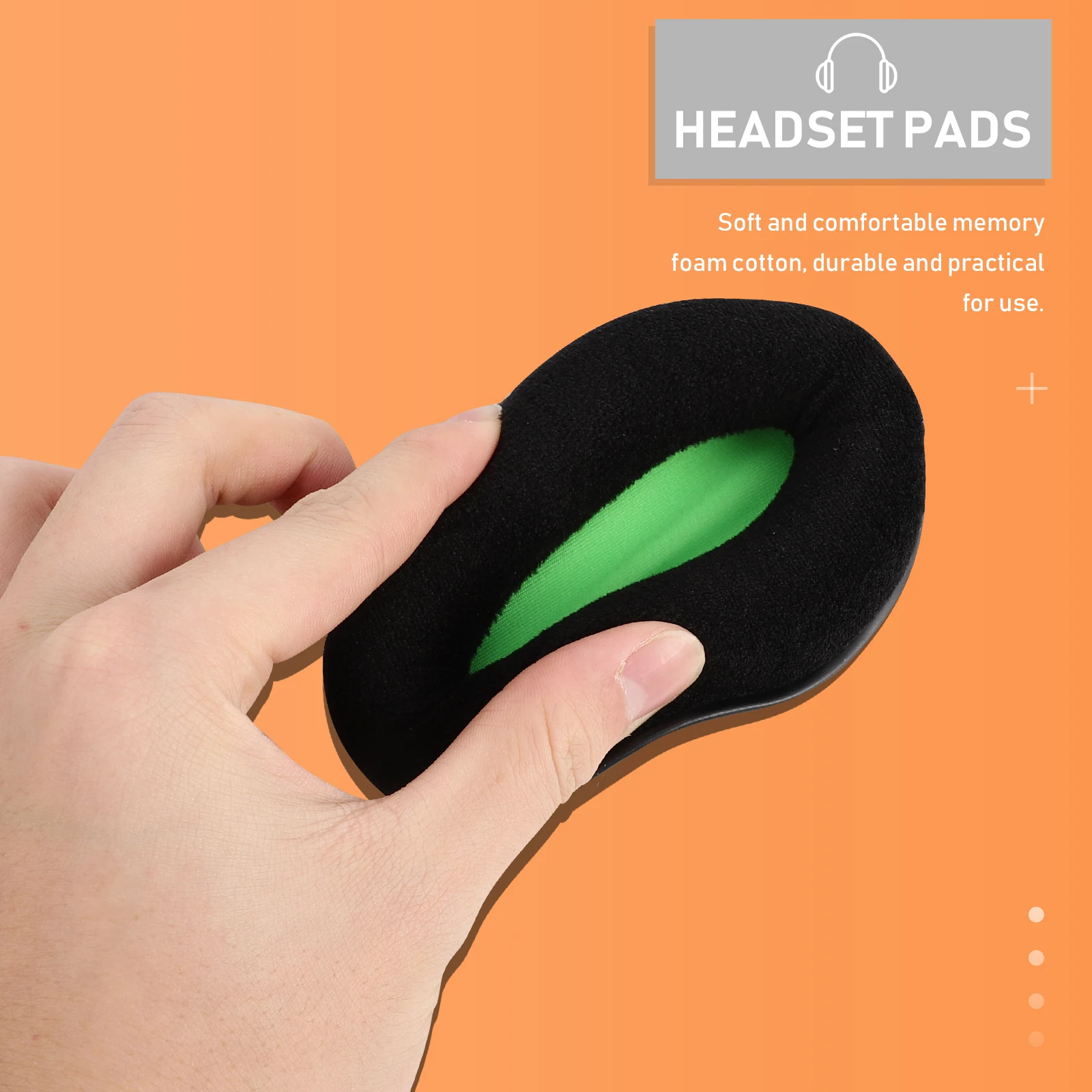 

2pcs Headphone Sponge Covers Ear Cushion Soft Memory Cotton Earpads for Comfort Long Wear Breathable Earphone Protector Headset