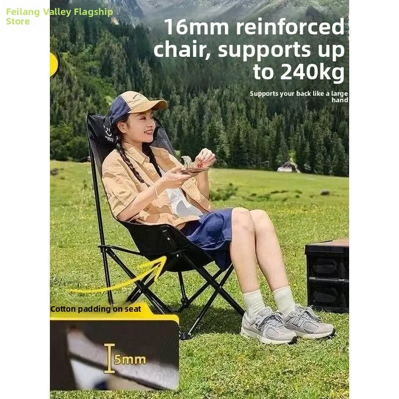 Portable Folding Canvas Chair Outdoor Beach Leisure Chair Backrest Chair Camping Travel Gear Low Back Support Lightweight view 2