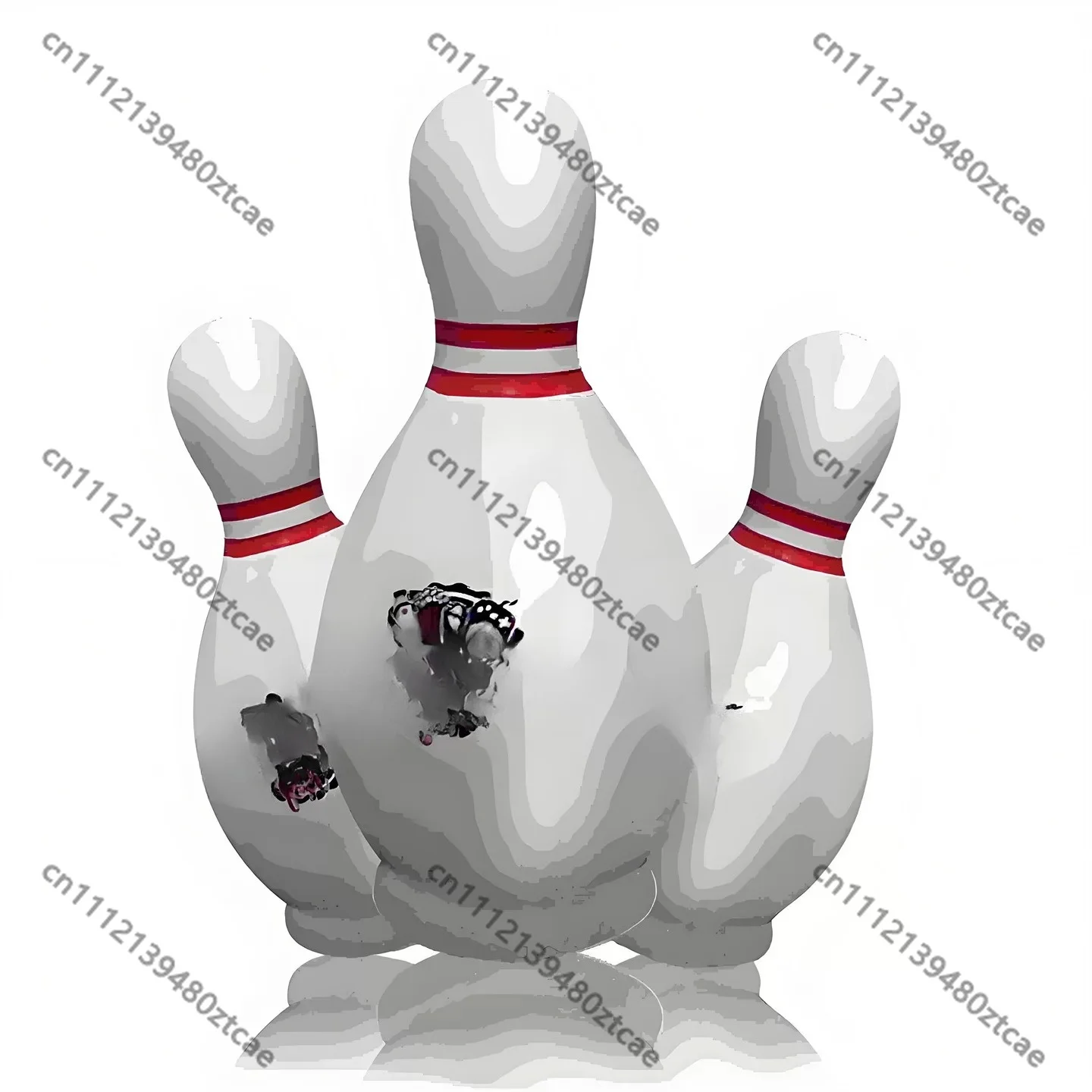 Durable Inflatable Throwing Game Kit Simulation Ball Bowling Set for Outdoor Fun Sports Parent-child & Team Events