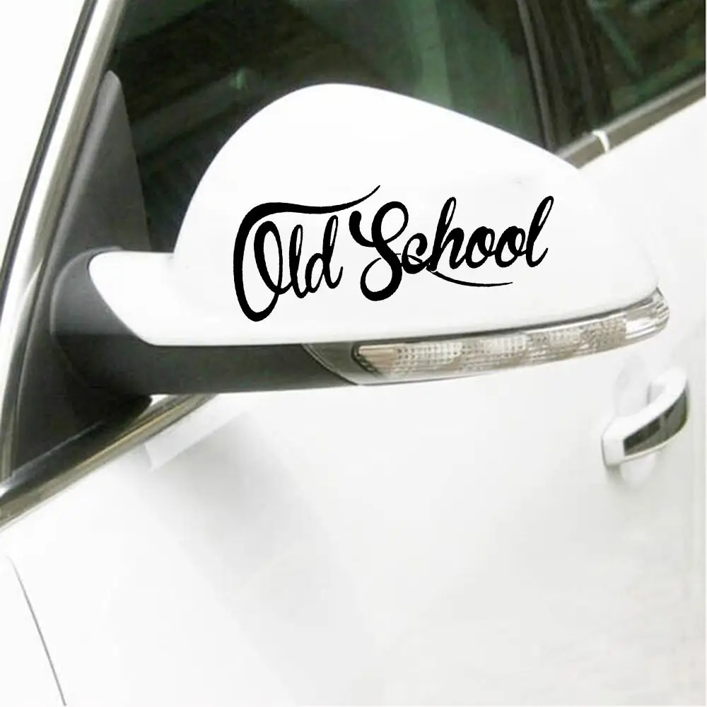 Styling  White/Black 19x7CM  Classic Car Sticker OLD SCHOOL Decal