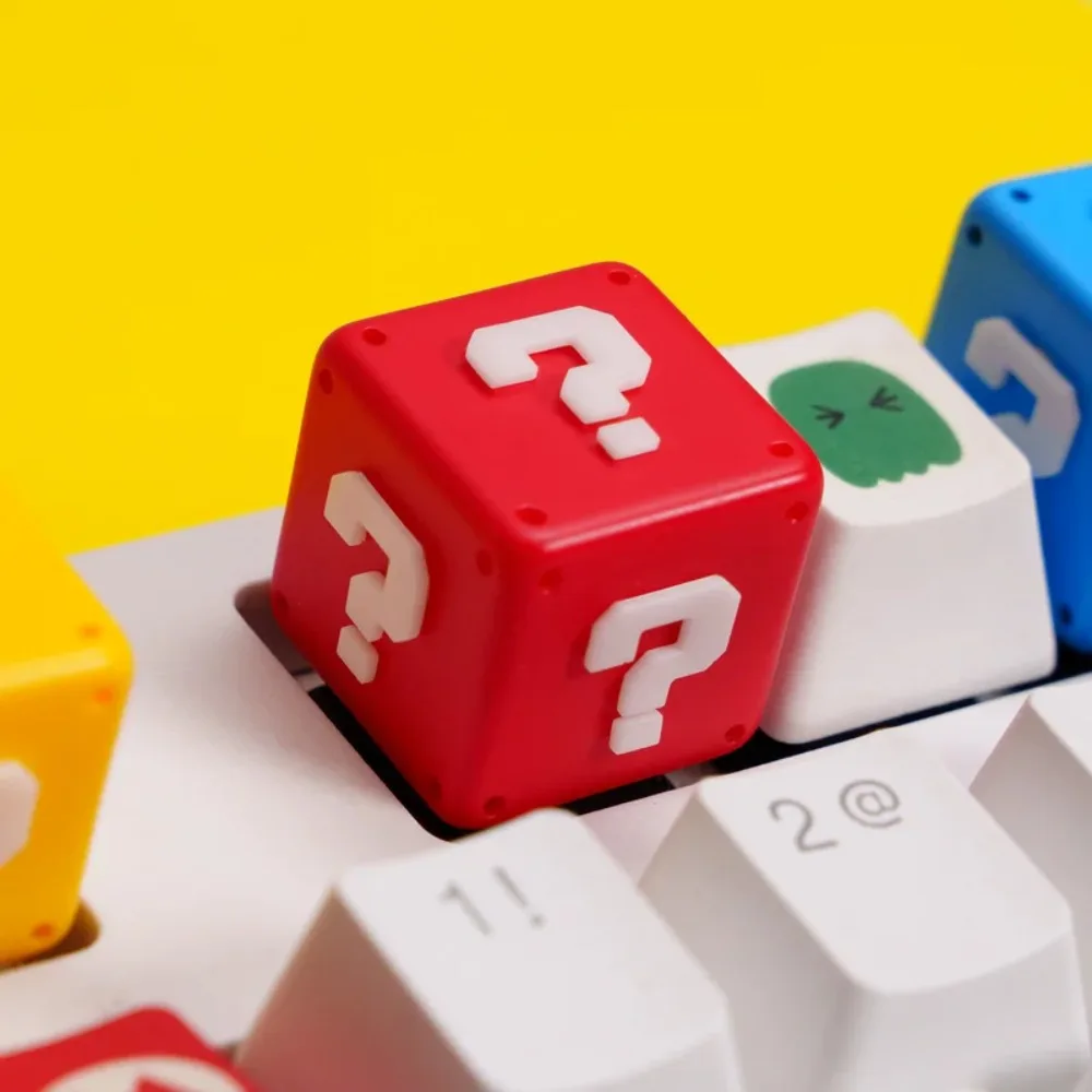 

New 3d Mechanical Keyboard Keycaps Super Mushroom Question Mark Prop Box Customized Game Personalized Diy Keycaps