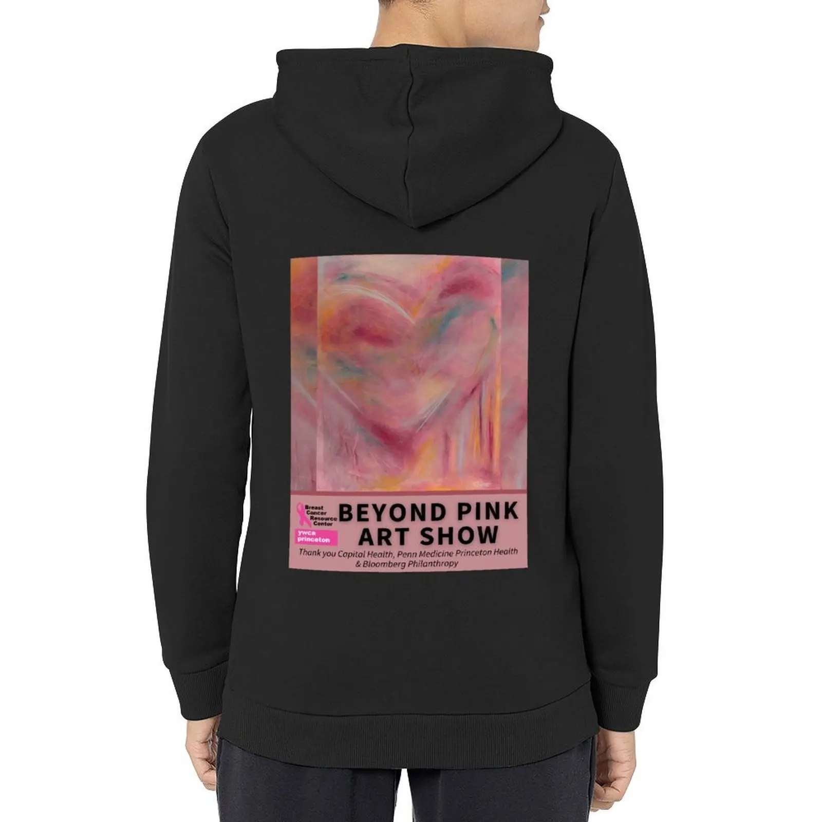

2021 Beyond Pink Art Show- Gotta Have Heart II by Jane Zamost Hoodie men's autumn clothes clothes for men anime hoodie