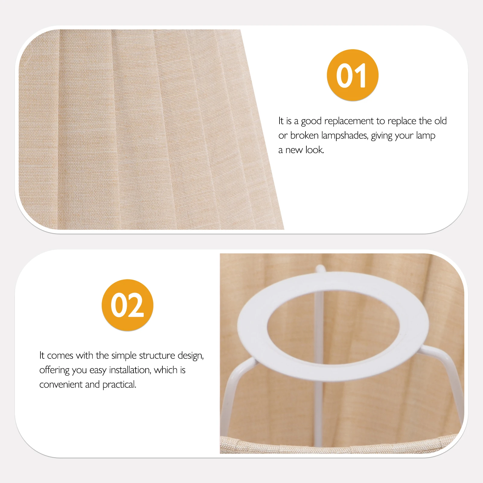 

Cloth Lampshade Pleated Design Soft Light For Table Floor Bedside Hotel Decor Replacement Lighting Accessory