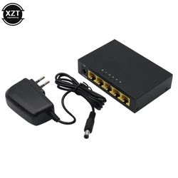 5 Port 100Mbps Gigabit Network Switch Ethernet Smart Switcher High Performance RJ45 Hub Internet Splitter Plug and Play