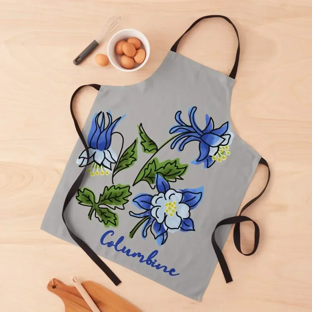

Columbine Apron for home useful pieces For Man Womens Dresses Utensils For Kitchen Apron