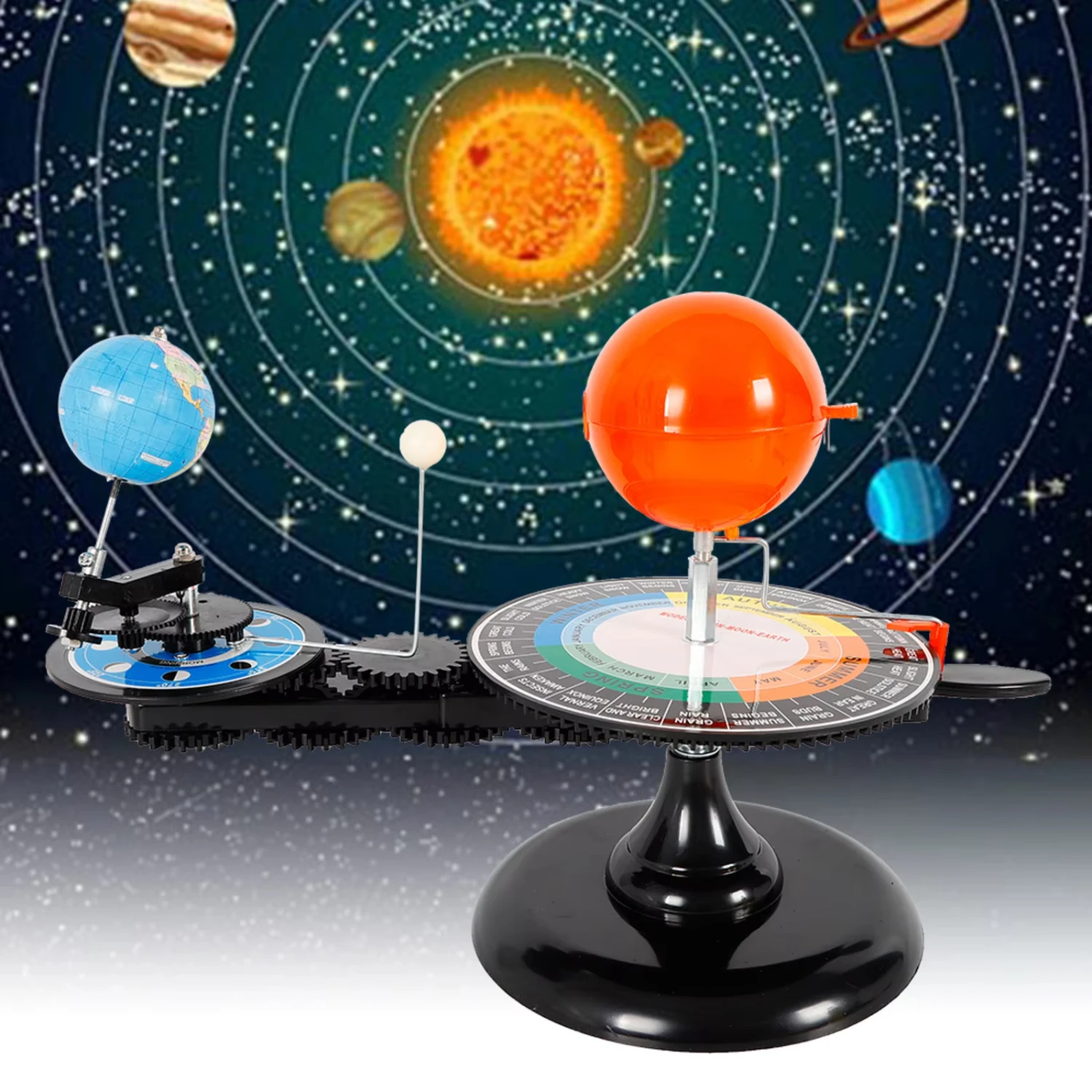 Solar System Model Globe Earth Sun  Orbital Planet Planetarium Creative Model Kit Educational DIY