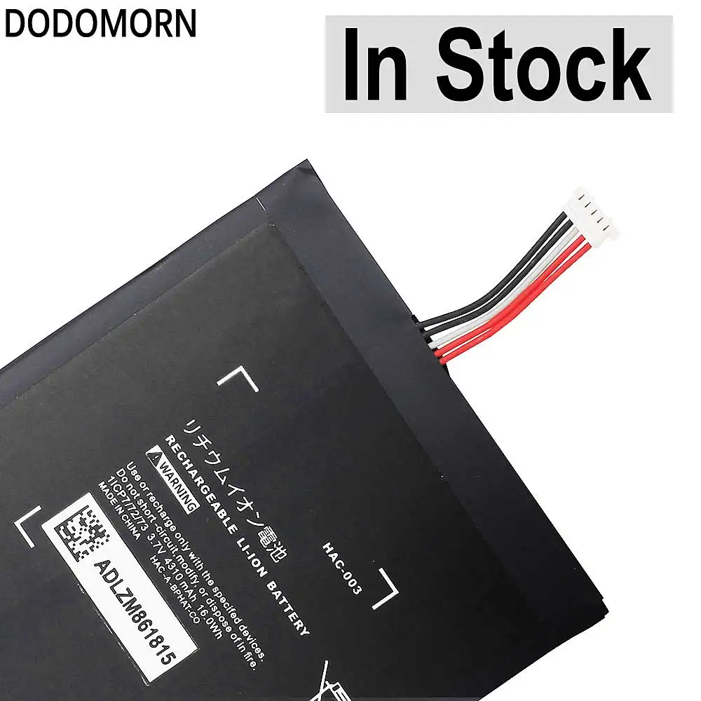 DODOMORN HAC 003 Battery For Nitendo Switch 2017 Game Console 3.7V 4310mAh Li-ion Rechargeable Batteries With Repair Tools