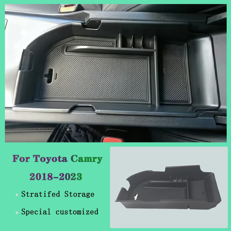 For Toyota Camry XV70 2018-2023 US Spec Armrest Storage Tray Center Console Organizer Box Car Interior Accessories