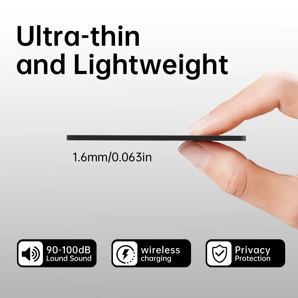 Ультратонкий интеллектуальный локатор для карточек с защитой от потерь, только для Android. Работает с Find Hub для кошельков и паспортов.