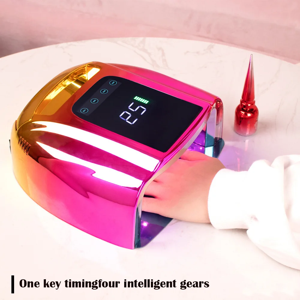 

New Nails Light Therapy Machine 96W High Power Quick Drying Machine Smart Wireless UV Nail Glue Dryer Uv Lamp Gel Polish Makeups