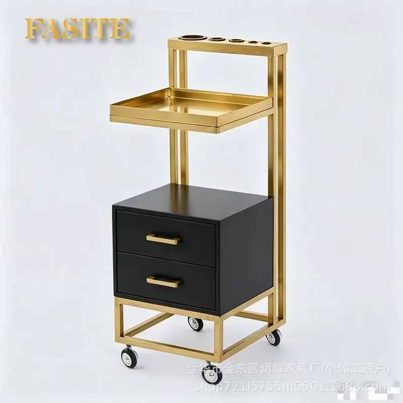 For Beauty Trolley Barber Shop Perm Dyeing Tool Cart Hair Multifunctional Haircut Tool Cabinet Storage Organizer
