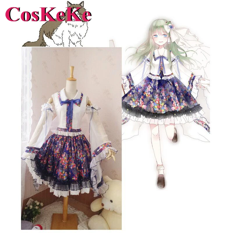 CosKeKe [Customized] Kochiya Sanae Cosplay Anime Game Touhou Project Costume Gorgrous Mikofuku Uniform Skirt Role Play Clothing