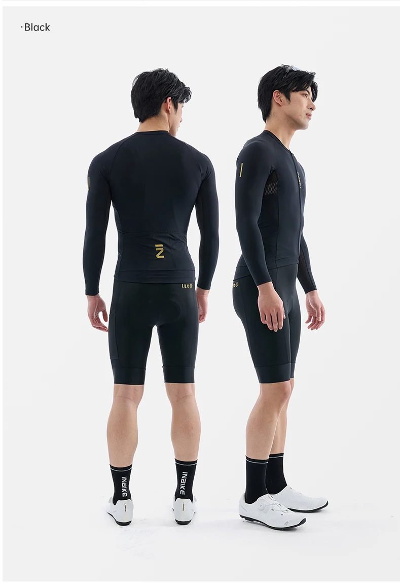 INBIKE Herren-Radtrikot Langarm Atmungsaktives Netzgewebe Schnelle Wärmeableitung Sport-Shirt Rennrad-Bekleidung für Männer – Detail 13