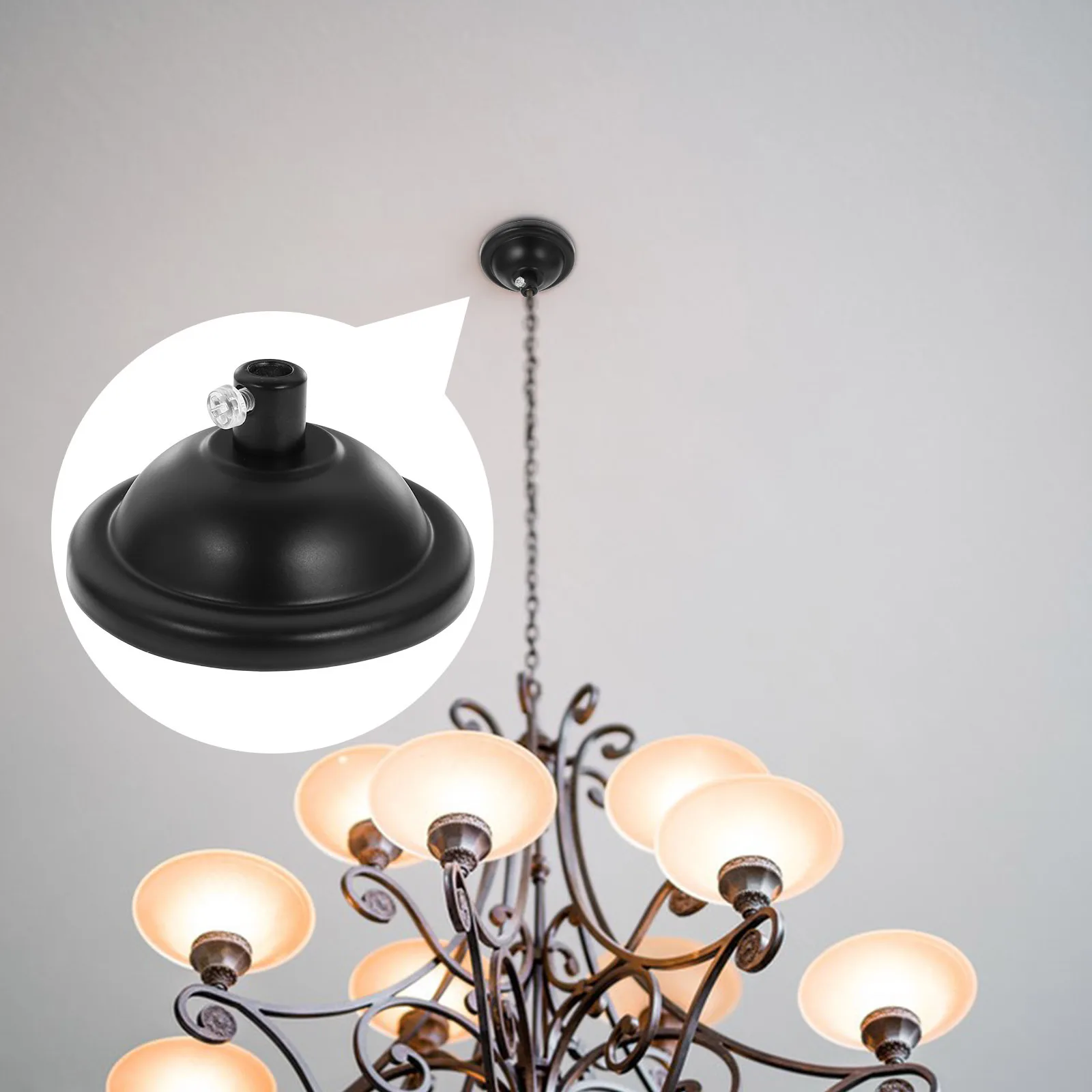 

2Pcs Chandelier Ceiling Plate Vintage Ceiling Light Cover Plate Steel Zinc Alloy for Pendant Light DIY Indoor Lighting
