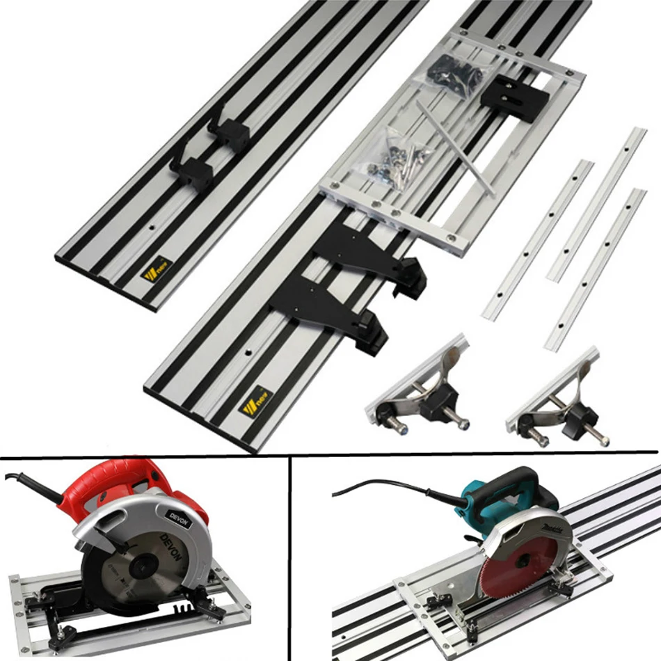 GanWei 2.8m Aluminium Alloy Engraving Machine Universal Guide Rail Set Woodworking Tools for Makita Electric Circular Saw